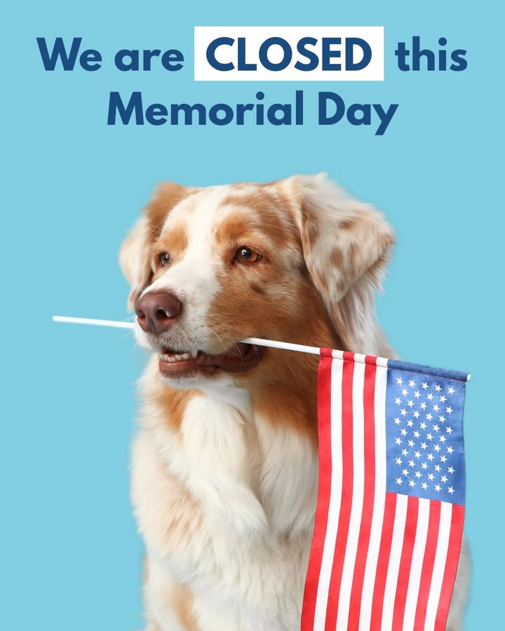 We are closed today in observance of Memorial Day